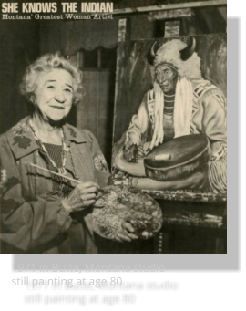 1971 in Butte, Montana studio still painting at age 80