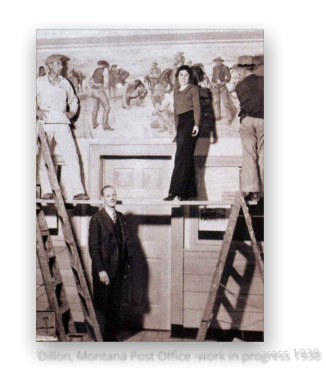 Dillon, Montana Post Office -work in progress 1938