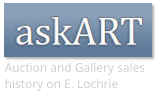 Auction and Gallery sales  history on E. Lochrie